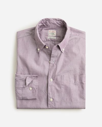 J.Crew Slim Secret Wash Cotton Poplin Shirt - Purple