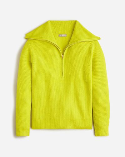J.Crew Half-Zip Stretch Sweater - Yellow