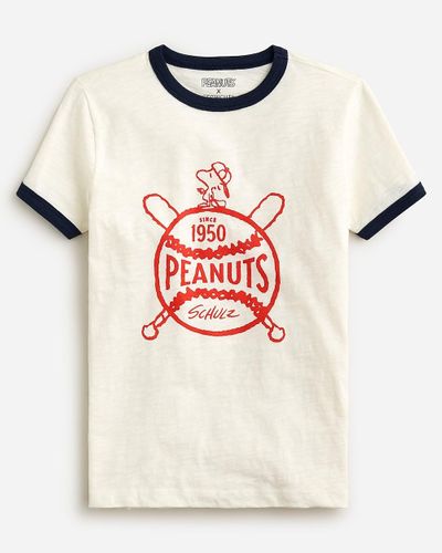 J.Crew Peanuts X Crewcuts Snoopy Ringer Graphic T-Shirt - White