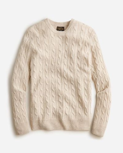 J.Crew Cashmere Cable-Knit Sweater - Natural