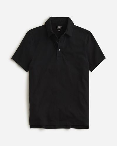 J.Crew Sueded Cotton Polo Shirt - Black