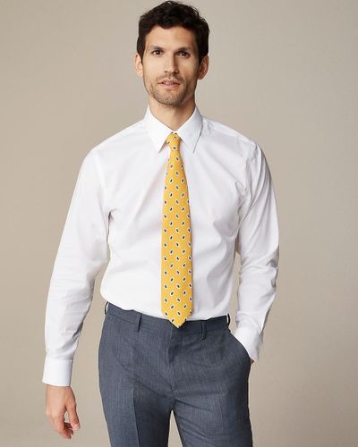J.Crew Slim-Fit Bowery Wrinkle-Free Stretch Cotton Shirt With Spread Collar - White