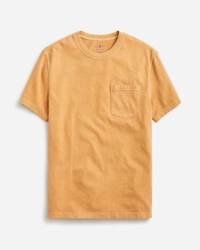 J.Crew Vintage-Wash Cotton Pocket T-Shirt - Orange