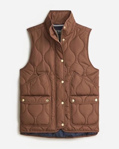 J.Crew New Quilted Excursion Vest - Brown