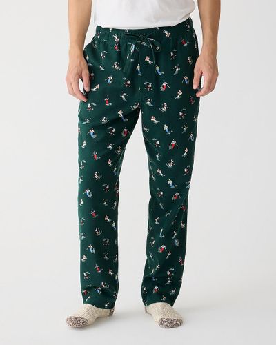 J.Crew Flannel Pajama Pant - Green