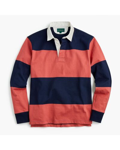 J.Crew 1984 Rugby Shirt In Broad Stripe - Red