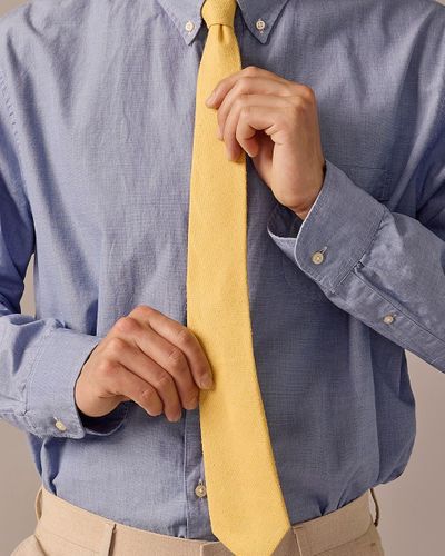 J.Crew Linen-Silk Blend Tie - Yellow