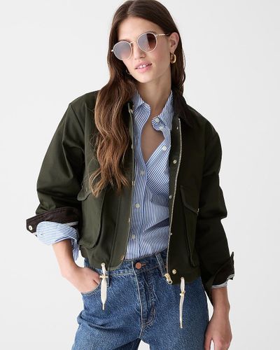 J.Crew New Cropped Barn Jacket - Brown