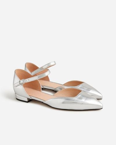 J.Crew Pointed-Toe Flats - White