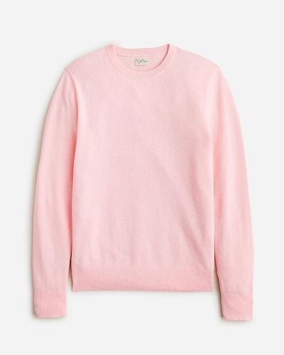 J.Crew Cotton Piqué-Stitch Crewneck Sweater - Pink