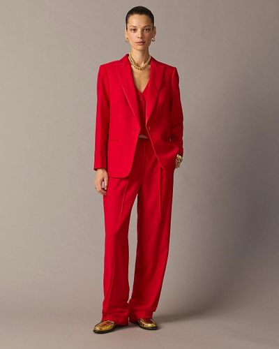 J.Crew Collection Tipped Tuxedo Blazer - Red
