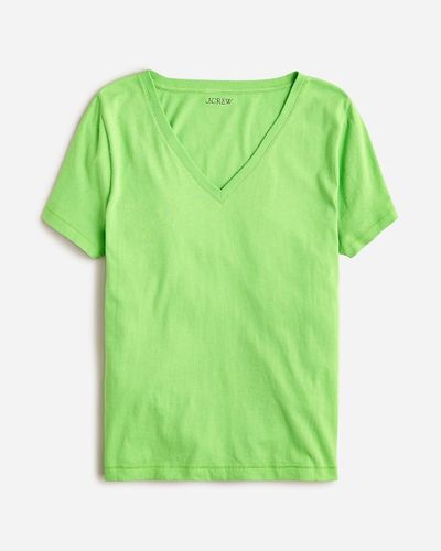 J.Crew Vintage Jersey Classic-Fit V-Neck T-Shirt - Green