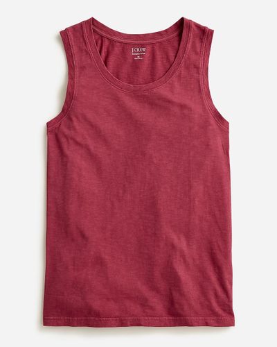 J.Crew Tall Garment-Dyed Slub Cotton Tank Top - Red