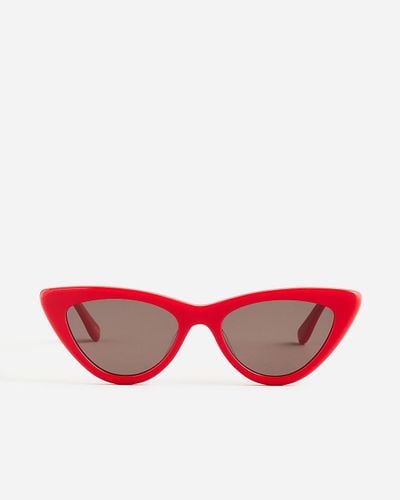 J.Crew Bungalow Cat-Eye Sunglasses - Red