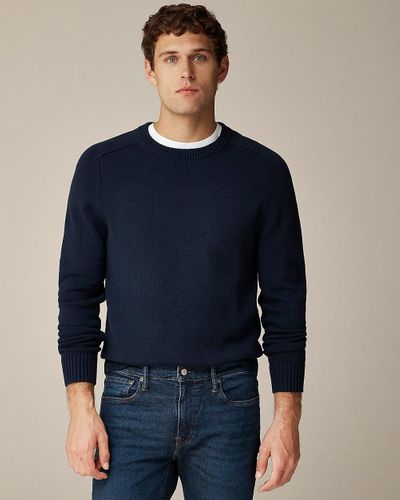 J.Crew Heritage Cotton Crewneck Sweater - Blue