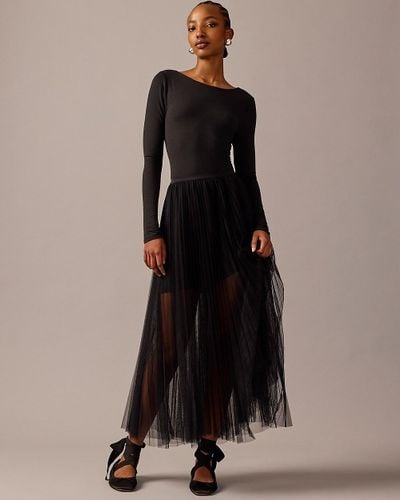 J.Crew Collection Layered Tulle Skirt - Black
