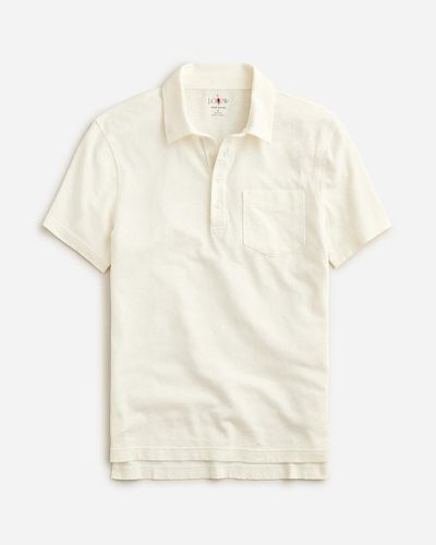 J.Crew Hemp-Organic Cotton Blend Polo Shirt - Natural