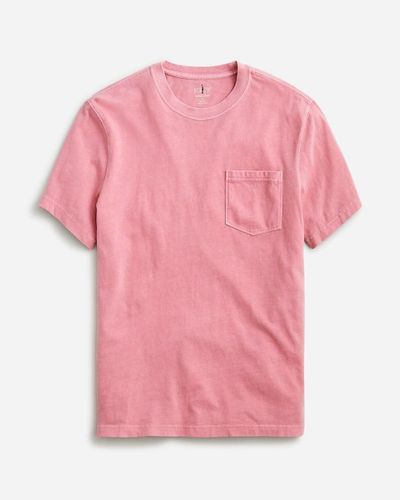 J.Crew Tall Vintage-Wash Cotton Pocket T-Shirt - Pink