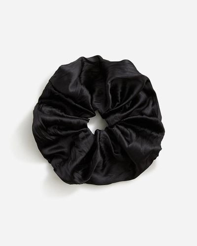 J.Crew Oversized Silk Scrunchie - Black