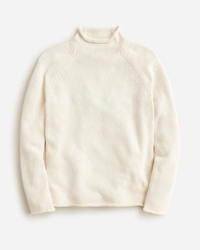 J.Crew 1988 Heritage Cotton Rollneck Sweater - Natural