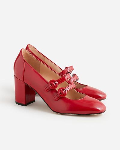 J.Crew Maisie Double-Strap Heels - Red