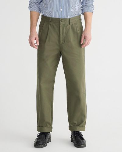 J.Crew Classic Double-Pleated Chino Pant - Green
