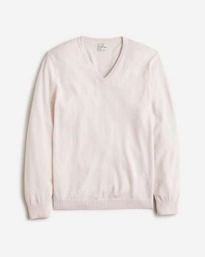 J.Crew Merino Wool V-Neck Sweater - Pink
