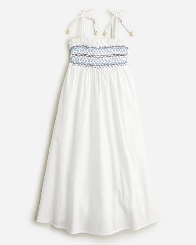 J.Crew Paloma Smocked Maxi Dress - White