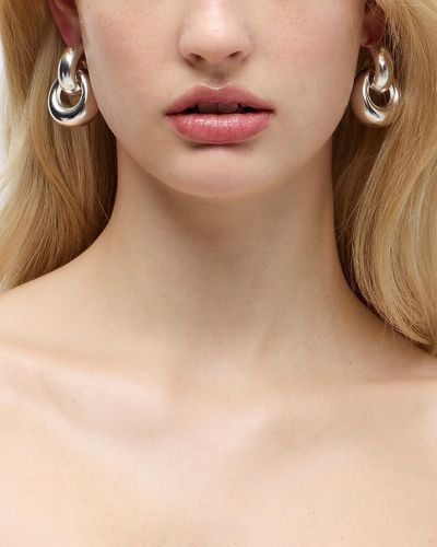 J.Crew Rounded Chainlink Earrings - Natural