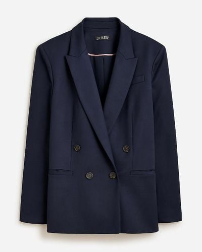 J.Crew Relaxed Double-Breasted Blazer - Blue