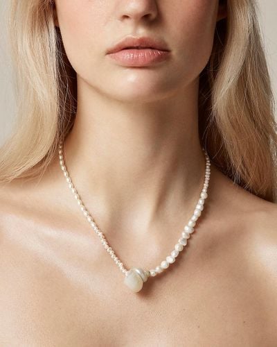J.Crew Seashell And Pendant Necklace - Natural