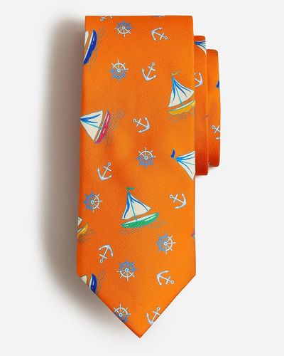 J.Crew English Silk Tie - Orange