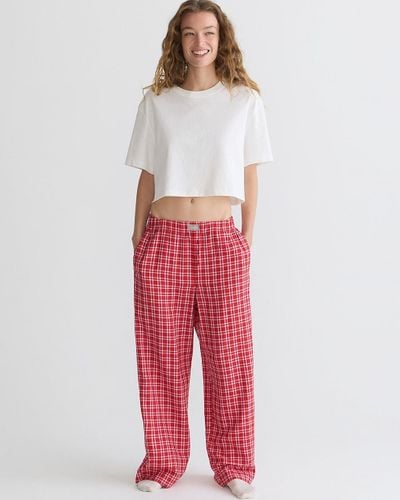 J.Crew Flannel Pajama Pant - Red