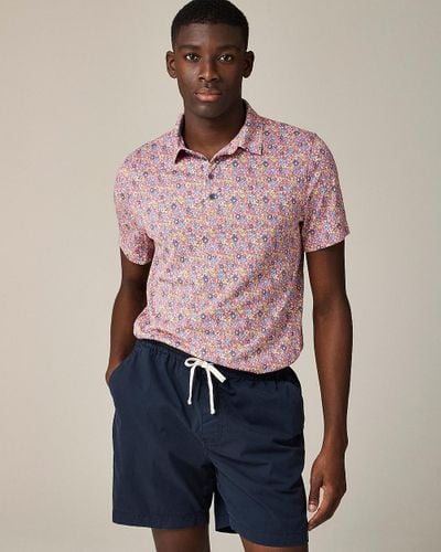 J.Crew Tall Performance Polo Shirt With Coolmax - Pink