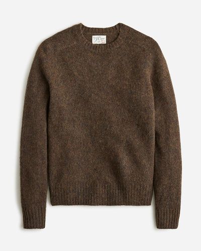 J.Crew Brushed Wool Crewneck Sweater - Brown