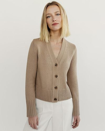 J.Crew State Of Cotton Nyc Ellis Cardigan Sweater - Natural