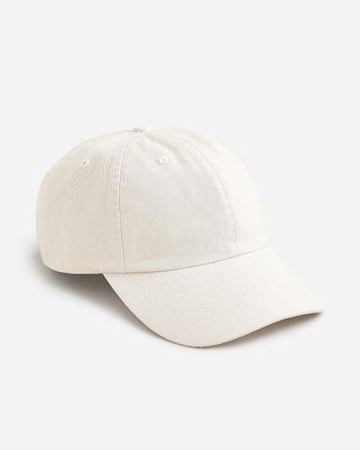 J.Crew Made-In-The-Usa Garment-Dyed Twill Baseball Cap - Natural