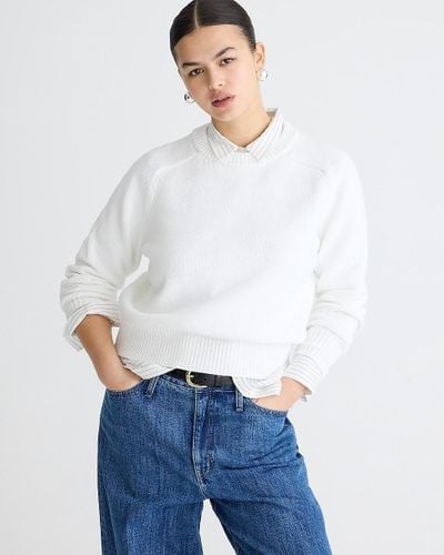 J.Crew Relaxed Pullover Sweater - White