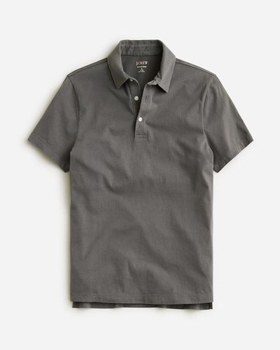 J.Crew Sueded Cotton Polo Shirt - Gray