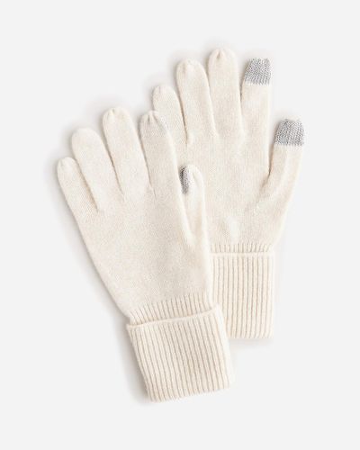 J.Crew Cashmere Tech-Touch Gloves - Natural