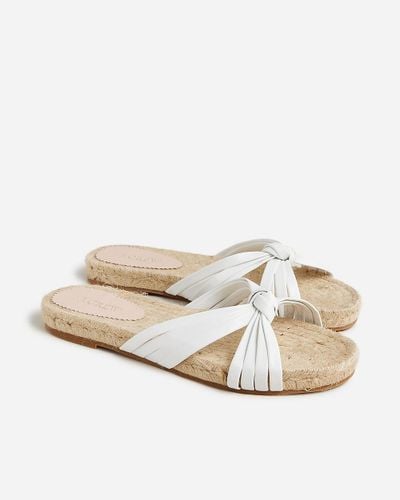 J.Crew Made-In-Spain Knotted Espadrille Slides - Natural