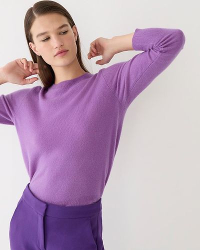 J.Crew Cashmere Fair Isle Pullover Sweater - Purple