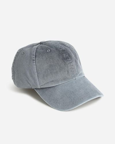 J.Crew Made-In-The-Usa Garment-Dyed Twill Baseball Cap - Gray