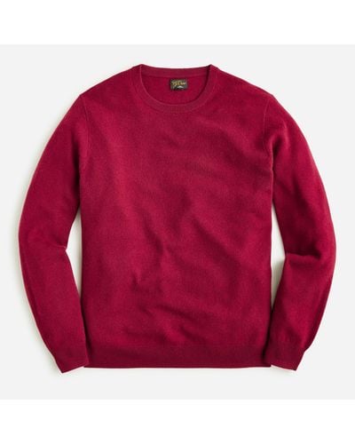 J.Crew Cashmere Sweater In Plaid - Red