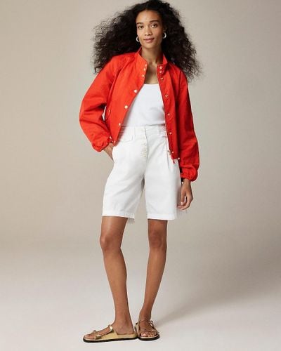 J.Crew Collection Lightweight Bomber Jacket - Red