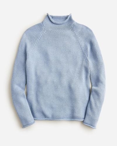 J.Crew 1988 Heritage Cotton Rollneck Sweater - Blue