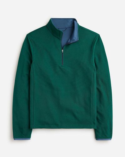 J.Crew Performance Half-Zip Pullover With Coolmax Technology - Green