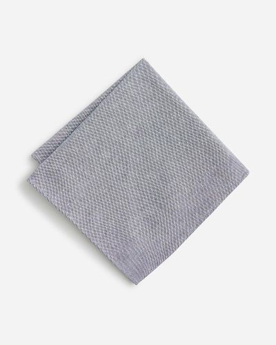 J.Crew Baird Mcnutt Irish Cotton-Linen Blend Pocket Square - Gray