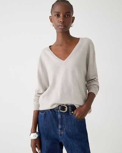 J.Crew Cashmere Relaxed V-Neck Sweater - Multicolor