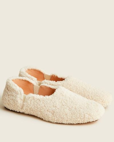 J.Crew Sherpa Flats With Elastic - Multicolor